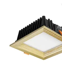 Svietidlá APLED -LED Podhľadové SQUARE WOODLINE LED/6W/230V 4000K 12x12 cm borovica masív 21291