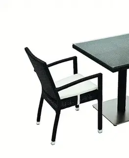 Záhradné zostavy DEOKORK Záhradná ratanová zostava GINA 1+2 (čierna)