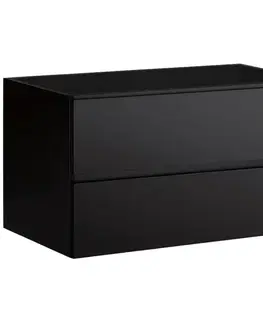 Kúpeľňový nábytok CERANO - Kúpeľňová skrinka pod umývadlo Carole - čierna matná - 79x48x45 CER-431572