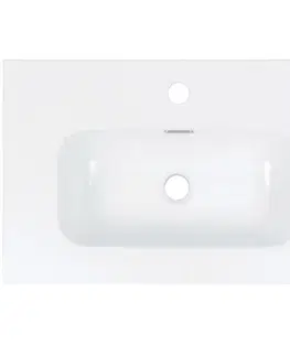 Umývadlá DEANTE - Tubo biele Keramické umývadlo, vsadené - 60 cm CTU_6U6M