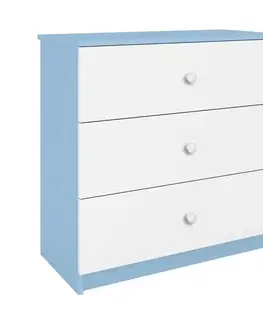 Komody so zásuvkami Detská komoda  Babydreams modrá