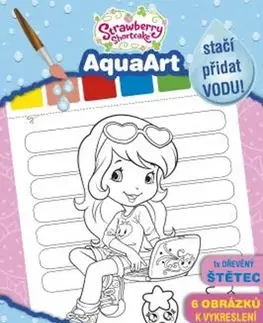 Nalepovačky, vystrihovačky, skladačky AquaArt Strawberry - omalovánka