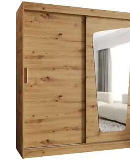 Šatníkové skrine Skriňa Moka 180 artisan