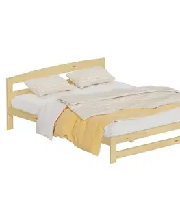 Postele KONDELA Azra 160 drevená posteľ s roštom 160x200 prírodná