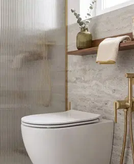 Kúpeľňové batérie REA - Podomietková bidetová batéria Grace Brush Gold REA-B4502