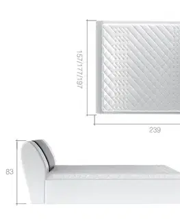 Manželské postele FERIE 180 čalúnená posteľ, Soft 11/Soft 10