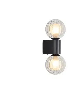 Svietidlá Rabalux 75022 - Nástenné svietidlo COLZAR 2xG9/3,5W/230V IP44 čierna 75022