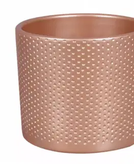 Záhrada Obal na kvetináč Zeus Dots 17 cm ružový