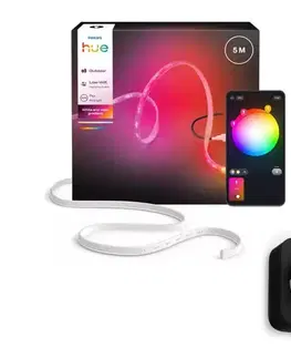 LED osvetlenie Philips - RGBW LED stmievateľný vonkajší pásik Hue FLUX 5m LED/30W/230V + pohybový senzor P7212+P2816