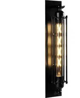 Svietidlá  Nástenné svietidlo RETRO 1xE27/20W/230V čierna 326584