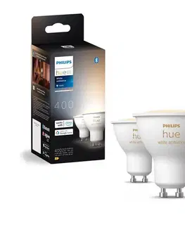 Žiarovky Sada 4x stmievateľných LED žiaroviek Philips Hue WHITE AMB. GU10/4,2W/230V 2200-6500K 2xP6173