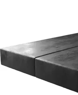 Postele Boxspring DELIFE Boxspring posteľ Dream-Well 180×200 antracitová vintage mikrovelúr bez nôh