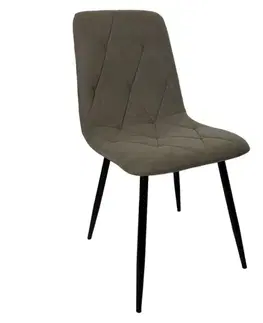 Jedálenské stoličky KONDELA Danira jedálenská stolička béžovosivá (taupe) / čierna