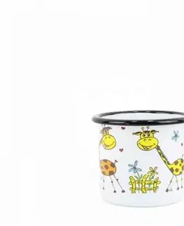 Hrnčeky a šálky Kinekus Hrnček smaltovaný, 7cm/0,25l žirafa KLC