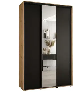 Šatníkové skrine Skriňa 45 Canaris 3 150 artisan/čierna/čierna