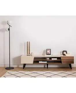 Konferenčné stolíky Televízny stolík Clark Walnut and Beige