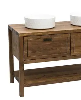 Kúpeľňový nábytok Kúpeľňová skrinka pod umývadlo Naturel Country 120x72,5x51 cm palisander COUNTRY120ZBUMPA COUNTRY120ZBUMPA