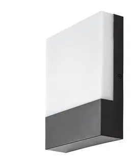 Záhradné lampy Rabalux 77097 vonkajšie nástenné LED svietidlo Gimone, čierna