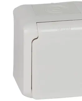Predlžovacie káble Legrand - Nástenná vonkajšia zásuvka 250V/16A FORIX IP44 biela 782373