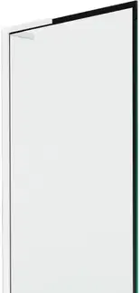 Sprchové dvere MEXEN/S - Next L vaňová zástena FIX 60 x 150, čierna vzor, biela 895-060-000-03-70-20