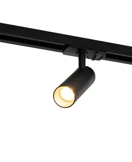 Koľajnicové svetelné systémy Moderný koľajnicový systém s 5 bodovými svetlami čierny 1-fázový GU10 35mm - Iconic Jeana Luxe