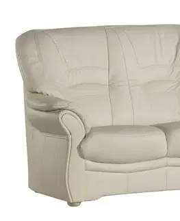 Sedacie súpravy PYKA Jupiter kožená dvojsedačka smotanová (G105)