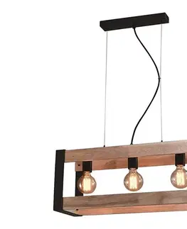 Svietidlá  Luster na lanku VARNA 3xE27/40W/230V dub 33-79077