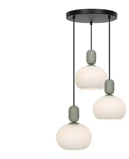 Svietidlá Viokef Lighting Závesný luster na lanku VALISIA 3xE27/40W/230V čierna/olivová 4328400