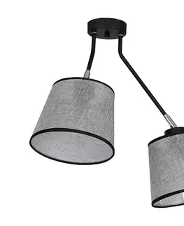 Svietidlá  Prisadený luster ASTA 2xE27/60W/230V čierna 8267