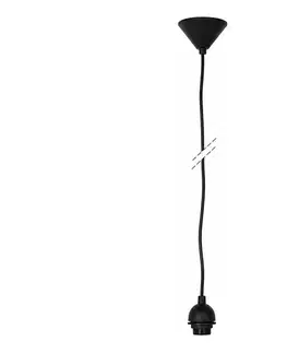 Predlžovacie káble Eglo 300173 - Napájací kábel CURITIBA 1xE27/40W/230V čierny 300173