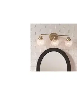 Svietidlá Elstead Quintiesse QN-POPPY3-HB-BATH - Kúpeľňové nástenné svietidlo POPPY 3xE27/60W/230V IP44 zlatá QN-POPPY3-HB-BATH