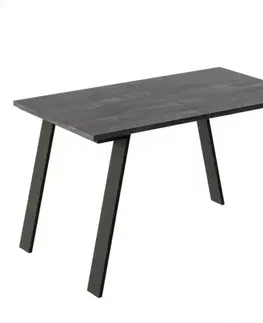 Jedálenské stoly Rozkladací stôl Liwia 130/210x80cm Tmavý betón