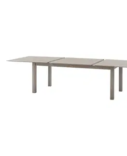 Stolčeky DEOKORK Hliníkový jedálenský stôl MADRID 216/316x115 cm (cappuccino)