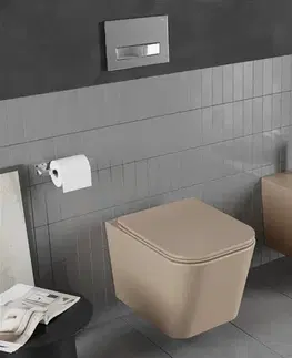 Záchody MEXEN - Teo Závesná WC misa vrátane sedátka s slow-slim, duroplast, cappuccino mat 30854064