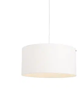 Závesné svietidlá Moderné závesné svietidlo biele s bielym tienidlom 50 cm - Combi 1