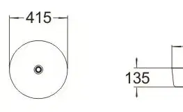 Umývadlá MEXEN - Laná umývadlo na dosku 41 x 41, čierna mat 22234185