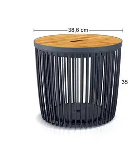 Úložné boxy NABBI ICLU2TS plastový univerzálny kôš s vekom (2 ks) 25/35 l antracit