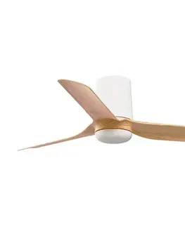 Ventilátory FARO Barcelona FARO 33833 - Stropný látor MINI PUNT TUB S hnedá/biela pr. 90 cm + DO 33833
