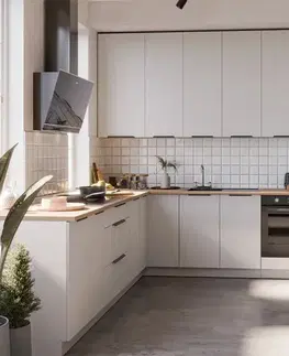 Modulový kuchynský nábytok Kuchynská linka Aria WH/WH 260x230 cm bez kuchynskej dosky