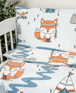Obliečky 4Home Detské bavlnené obliečky do postieľky Indian fox, 100 x 135 cm, 40 x 60 cm
