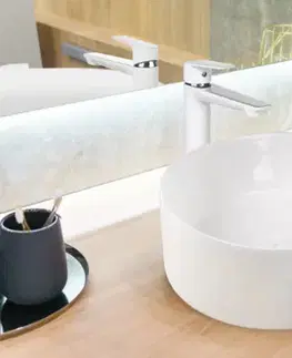 Kúpeľňové batérie INVENA - Umývadlová batéria DOKOS biela/chróm BU-19-W02-V