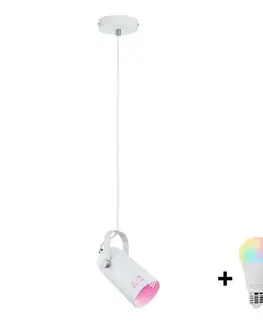 Svietidlá Paulmann 79767 - LED RGBW 1xE27/12W Závesný luster na lanku LAVEA 230V biela W4786+AI0819