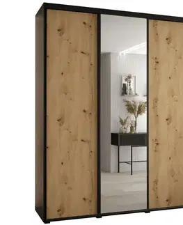 Šatníkové skrine Skriňa 45 Canaris 3 190 čierna/artisan/čierna