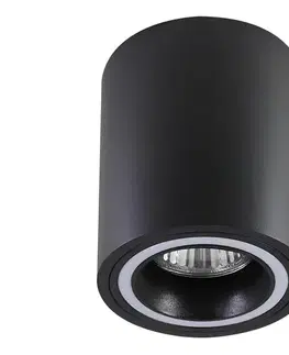 Svietidlá Rabalux 71160 - Bodové svietidlo KOBALD 1xGU10/25W/230V guľatý čierna 71160