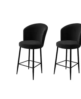 Barové stoličky Bar Stool Set (2 Pieces) Alte - Black