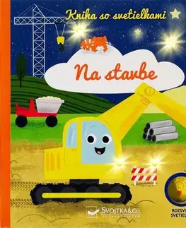 Leporelá, krabičky, puzzle knihy Kniha so svetielkami - Na stavbe
