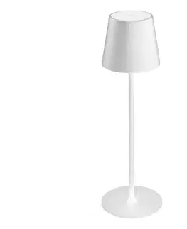 LED osvetlenie  LED Stmievateľná vonkajšia stolná lampa LED/4W/4000 mAh 3000/4000/5500K IP44 biela PTL44W