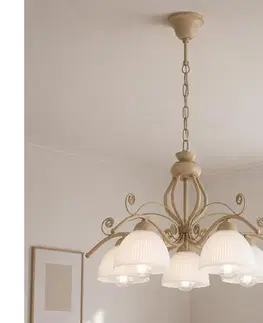 Svietidlá BRILAGI - Luster na reťazi ANTICO MODERN 5xE27/60W/230V béžová 8590828037927