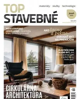 Stavba, rekonštrukcia Top stavebné materiály, služby, technológie jeseň 2025 - Kolektív autorov