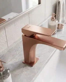Kúpeľňové batérie REA - Umývadlová batéria PREMIUM Joe Brush Copper low REA-B8936